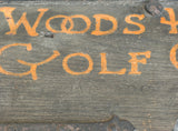 Woods Hole Golf Club Antique Sign from Cape Cod