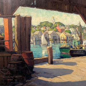 View from Steamboat Wharf - Oil Painting by Anne Ramsdell Congdon