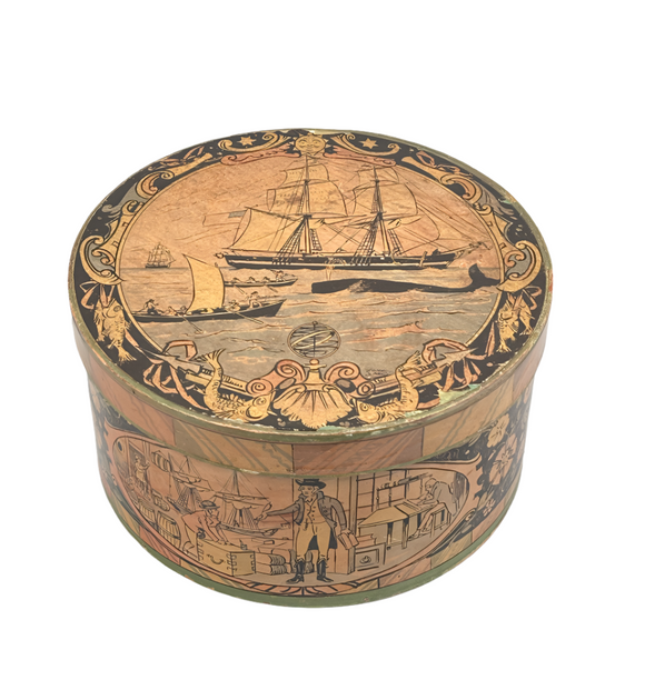 Antique Tony Sarg Box with Whaling Scene