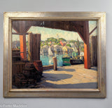 View from Steamboat Wharf - Oil Painting by Anne Ramsdell Congdon