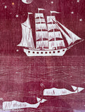 "Nocturne Far Sea" Woodcut Print by John Lochtefeld