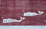 "Nocturne Far Sea" Woodcut Print by John Lochtefeld