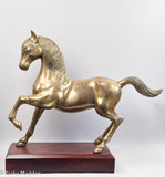 Large Vintage Cast Brass Horse Sculpture