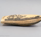 Antique Scrimshaw Masterpiece by Edward Burdett