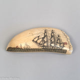 Antique Scrimshaw Masterpiece by Edward Burdett