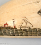 Antique Scrimshaw Masterpiece by Edward Burdett