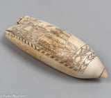 Antique Scrimshaw Whale's Tooth with Whaleship