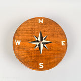 Antique Pantry Box with Compass Rose Inlay