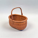 Vintage Small Oval Nantucket Basket by José Formoso Reyes