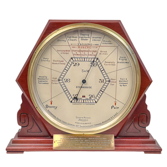 Rare Oversized Stormoguide Barometer by Short & Mason