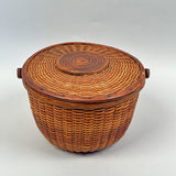 Rare Covered Nantucket Basket by Charles Ray