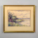 Antique Landscape Watercolor by Anne Ramsdell 1898