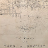 Rare 18th C. Newport Map