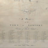 Rare 18th C. Newport Map