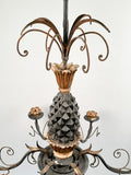 Vintage Carved Wooden Pineapple Chandelier