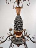 Vintage Carved Wooden Pineapple Chandelier