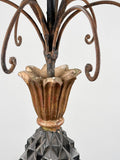 Vintage Carved Wooden Pineapple Chandelier