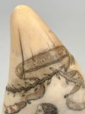 Pair of Antique Scrimshaw Teeth, Actors J.B. Booth & Mrs. Charles Kean