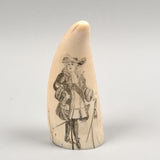 Antique Scrimshaw Tooth of Louis XIV