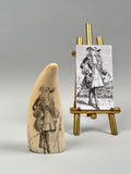 Antique Scrimshaw Tooth of Louis XIV