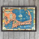 Vintage Pictorial Map of Cape Cod