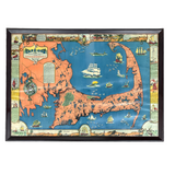 Vintage Pictorial Map of Cape Cod