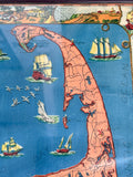 Vintage Pictorial Map of Cape Cod