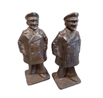 Antique Cast Iron Sea Captain Bookends